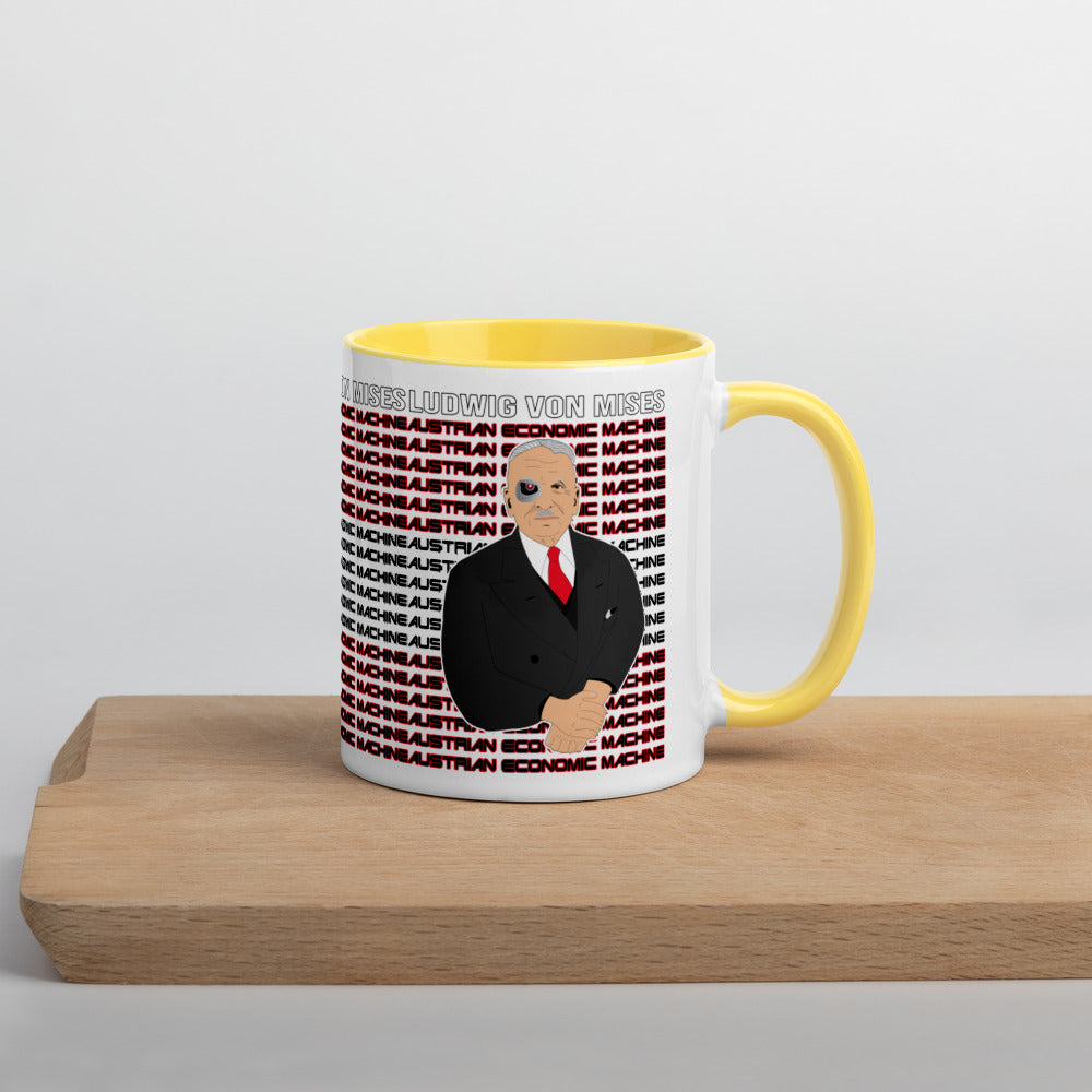 Ludwig von Mises - Austrian Economics Machine Mug with Color Inside
