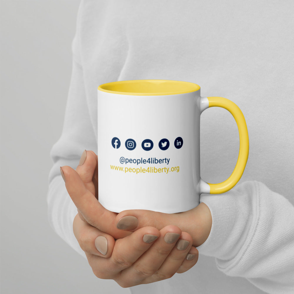 Defund Politicians (People for Liberty) Mug with Color Inside
