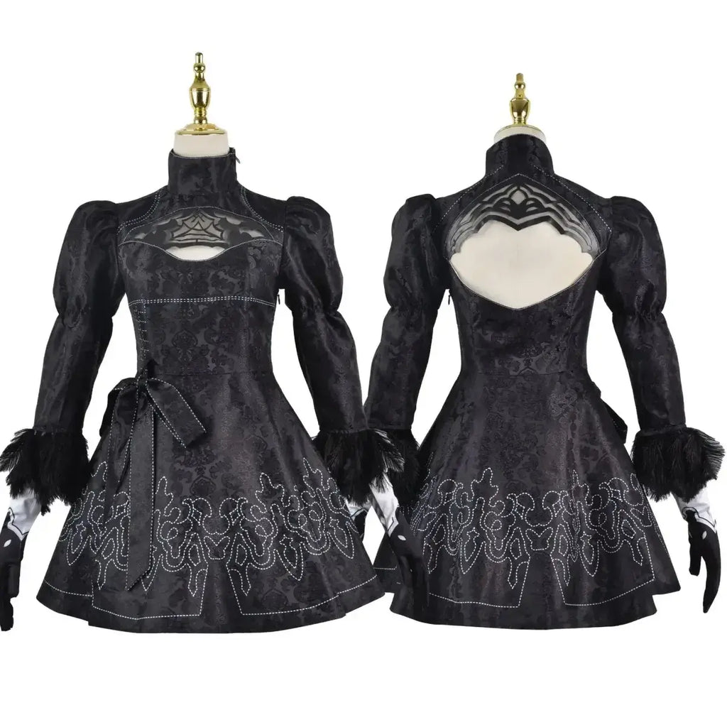 NieR: Automata 9S & 2B Cosplay Costume with Wig and Accessories