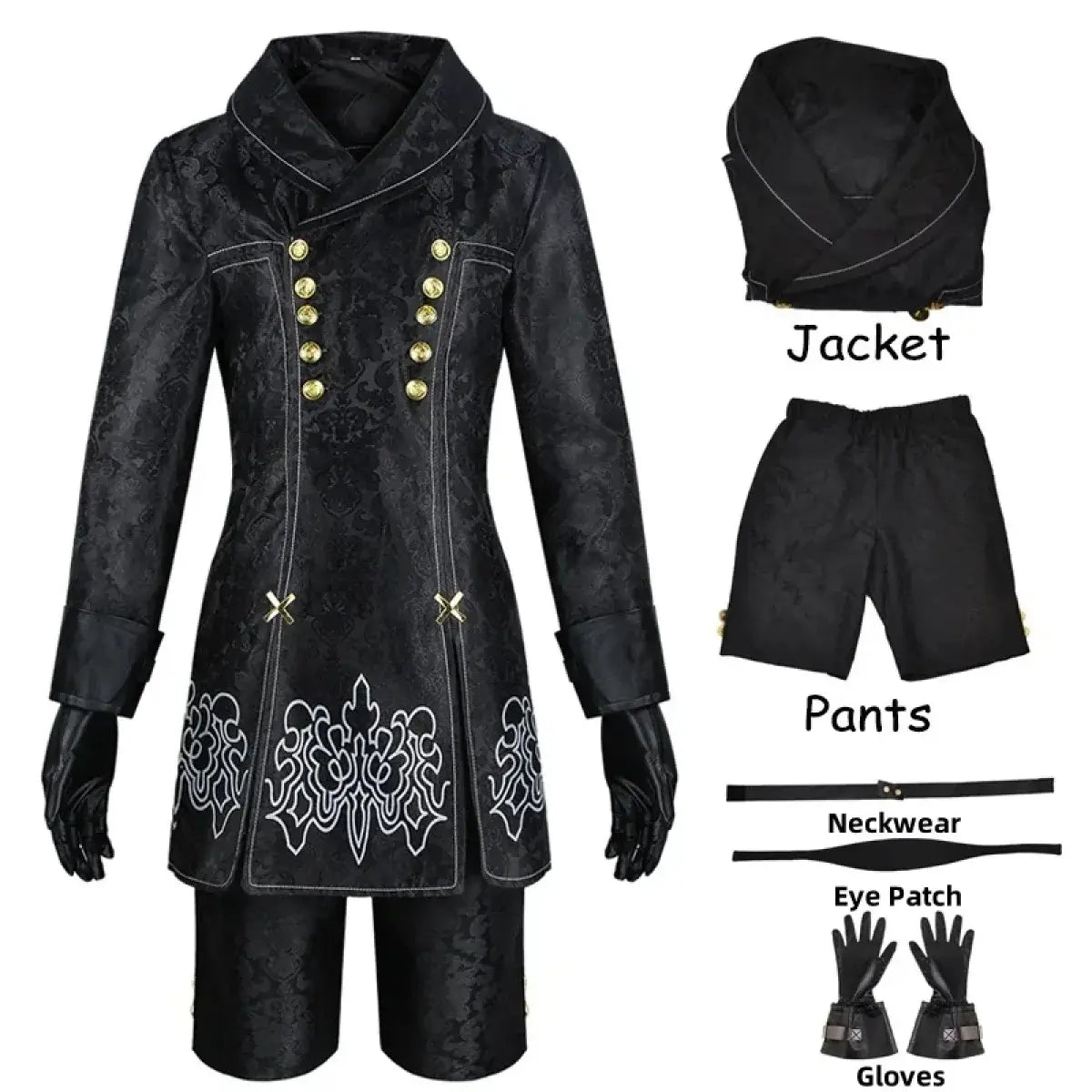NieR: Automata 9S & 2B Cosplay Costume with Wig and Accessories