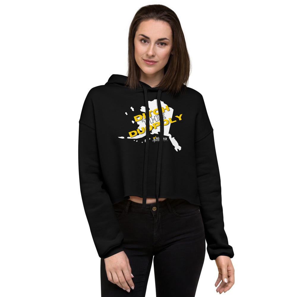 Ditch the Duopoly - Alaska LP Crop Hoodie