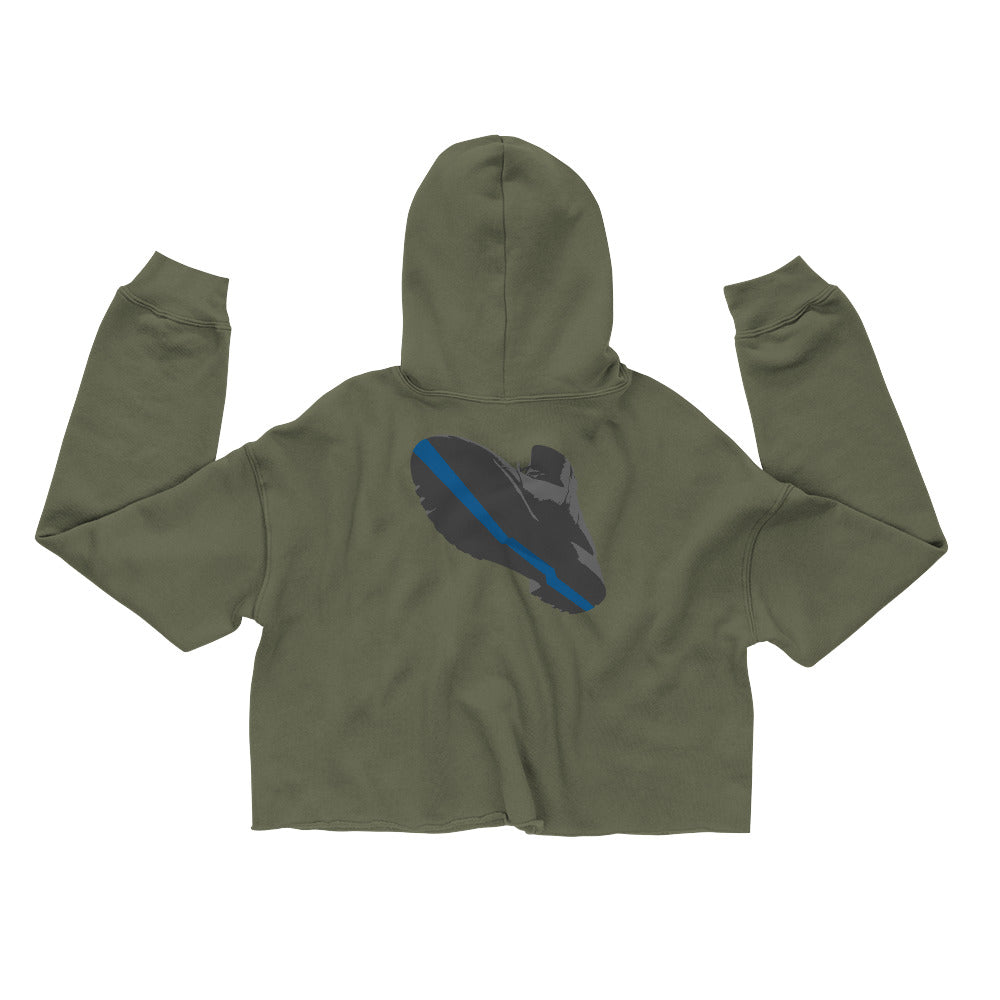 Thin Blue Boot Crop Hoodie