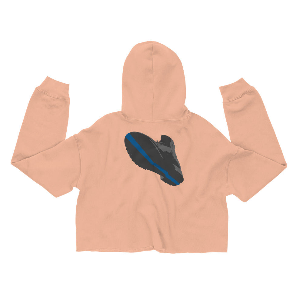 Thin Blue Boot Crop Hoodie