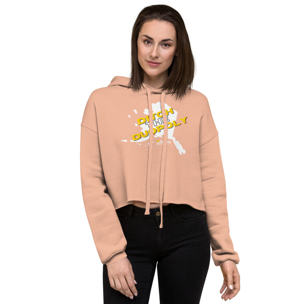 Ditch the Duopoly - Alaska LP Crop Hoodie