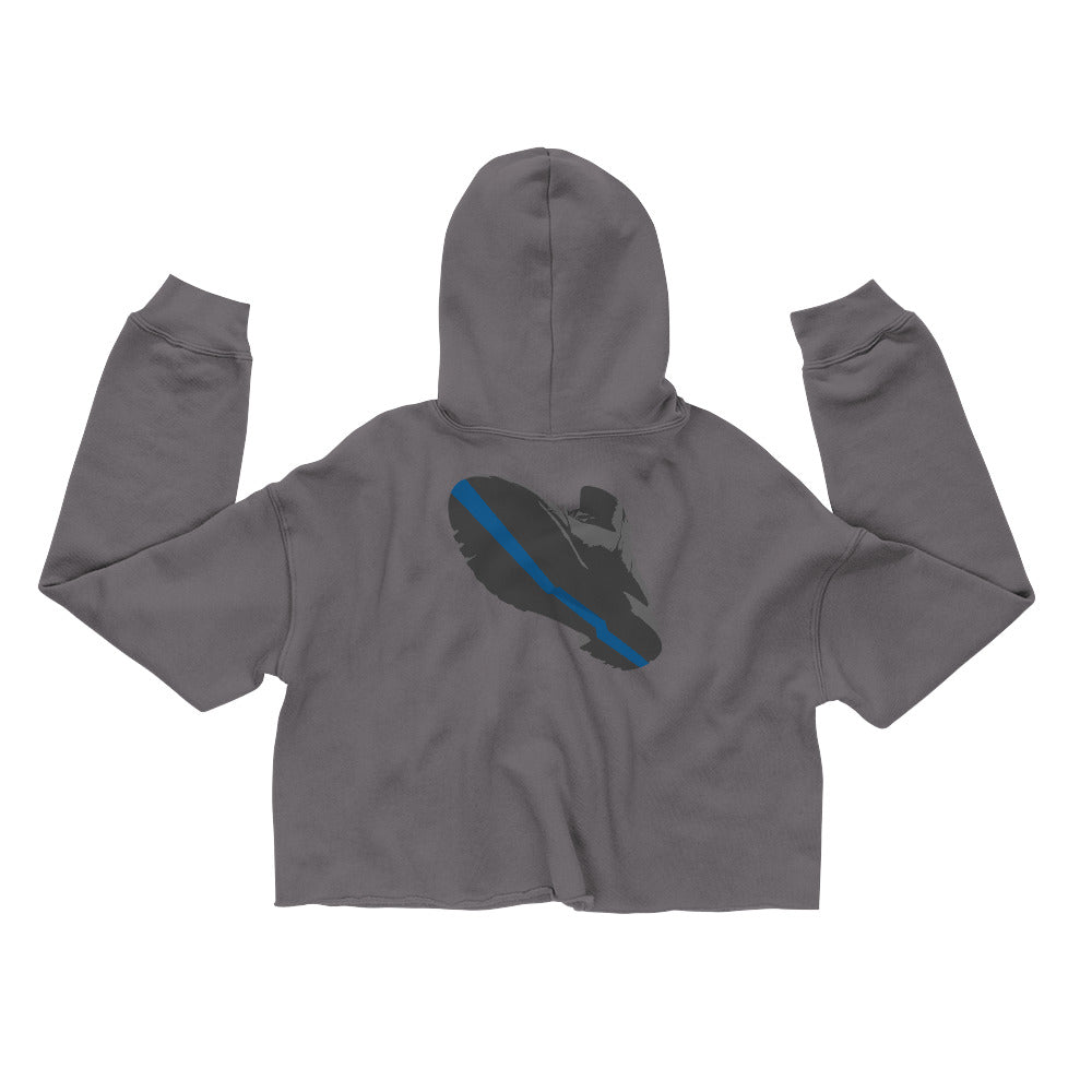 Thin Blue Boot Crop Hoodie