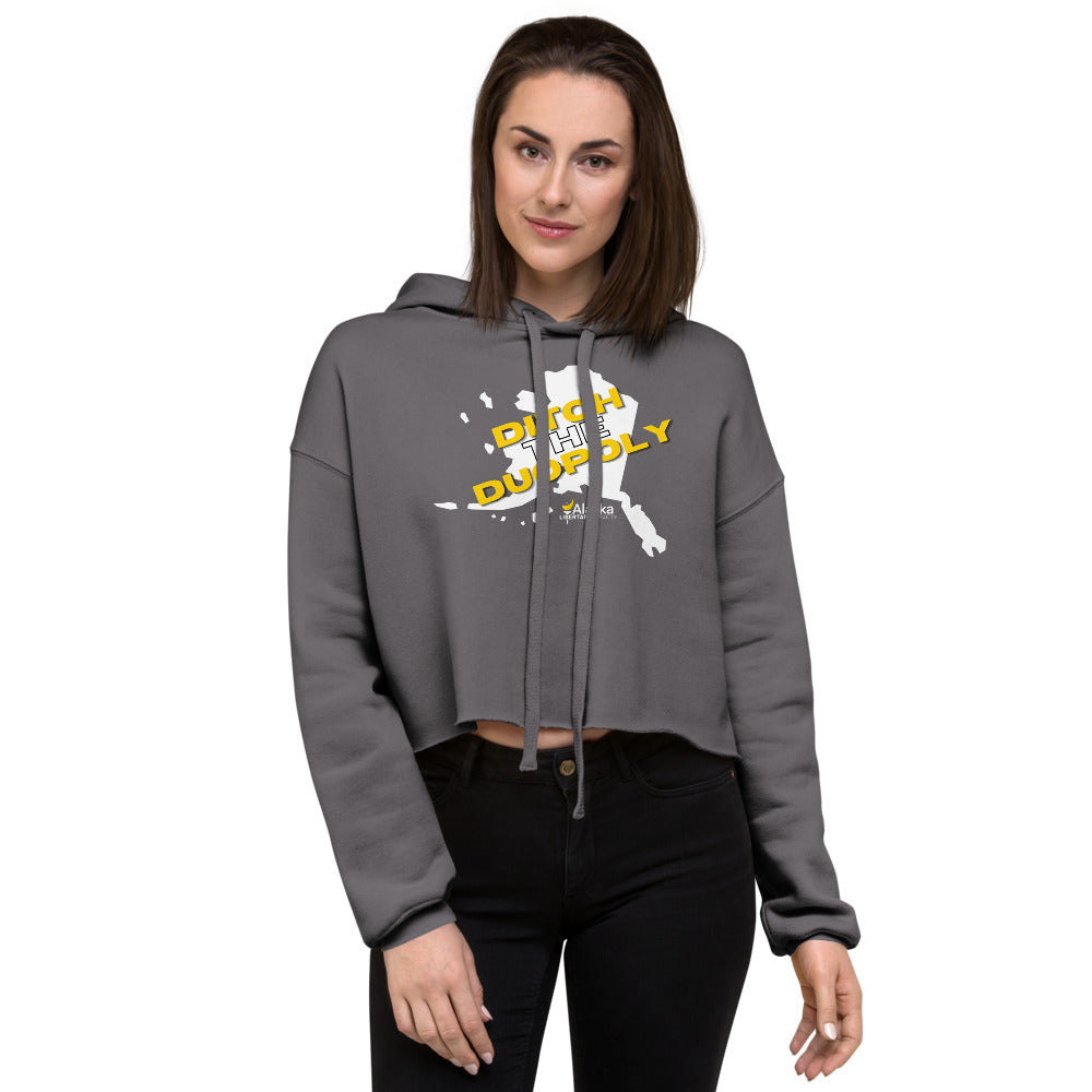 Ditch the Duopoly - Alaska LP Crop Hoodie
