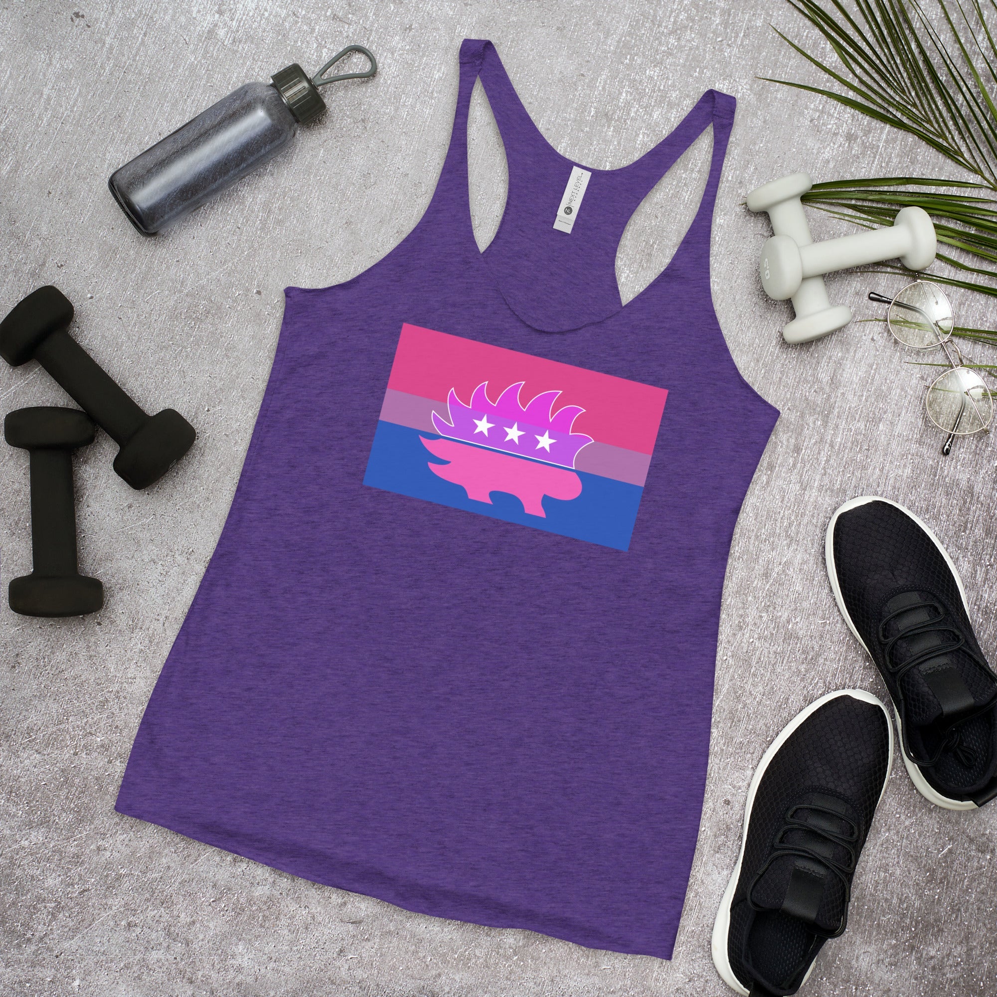 Libertarian Porcupine - LGBTQ - Racerback Tank