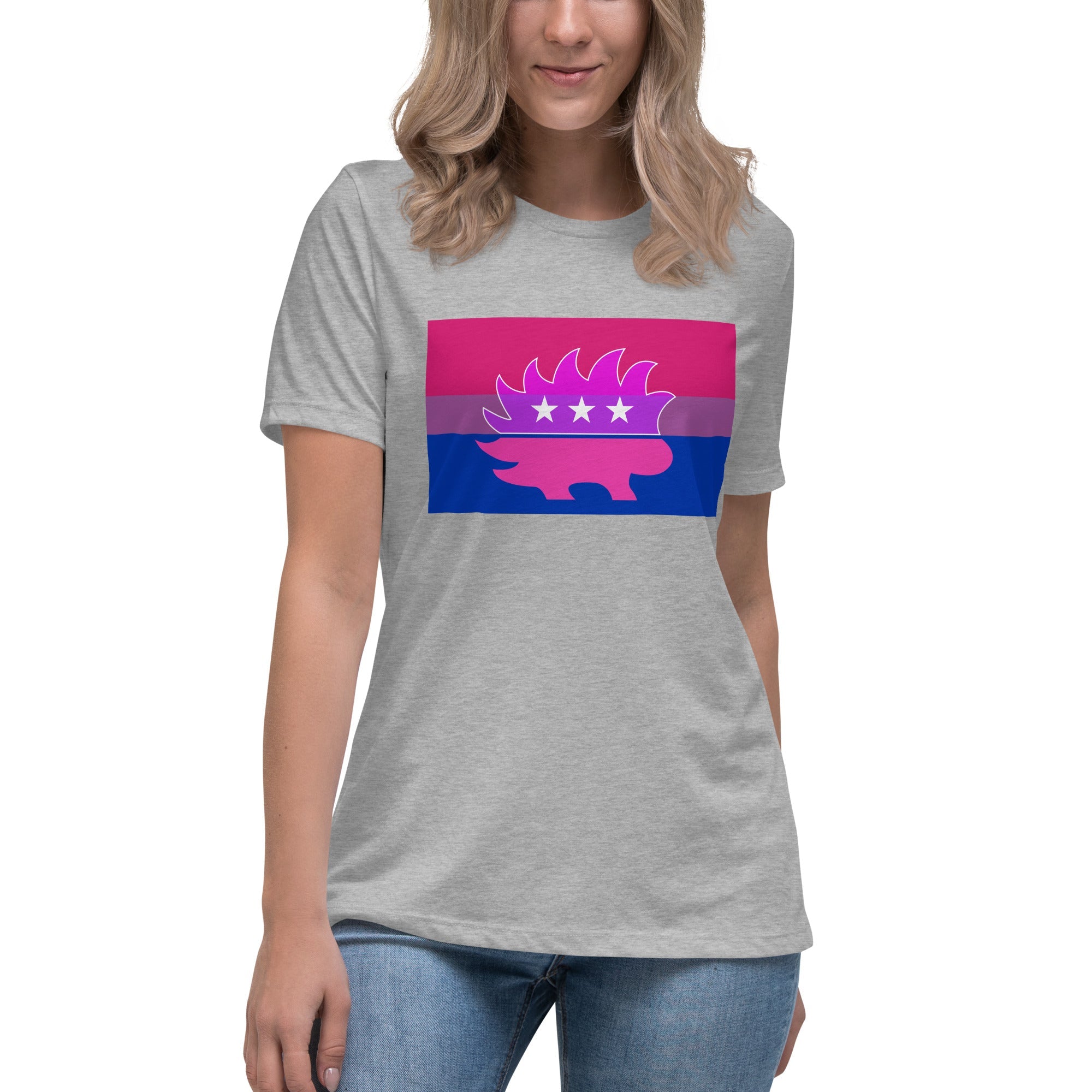 Libertarian Porcupine - LGBTQ - Bisexual Women's Relaxed T-Shirt