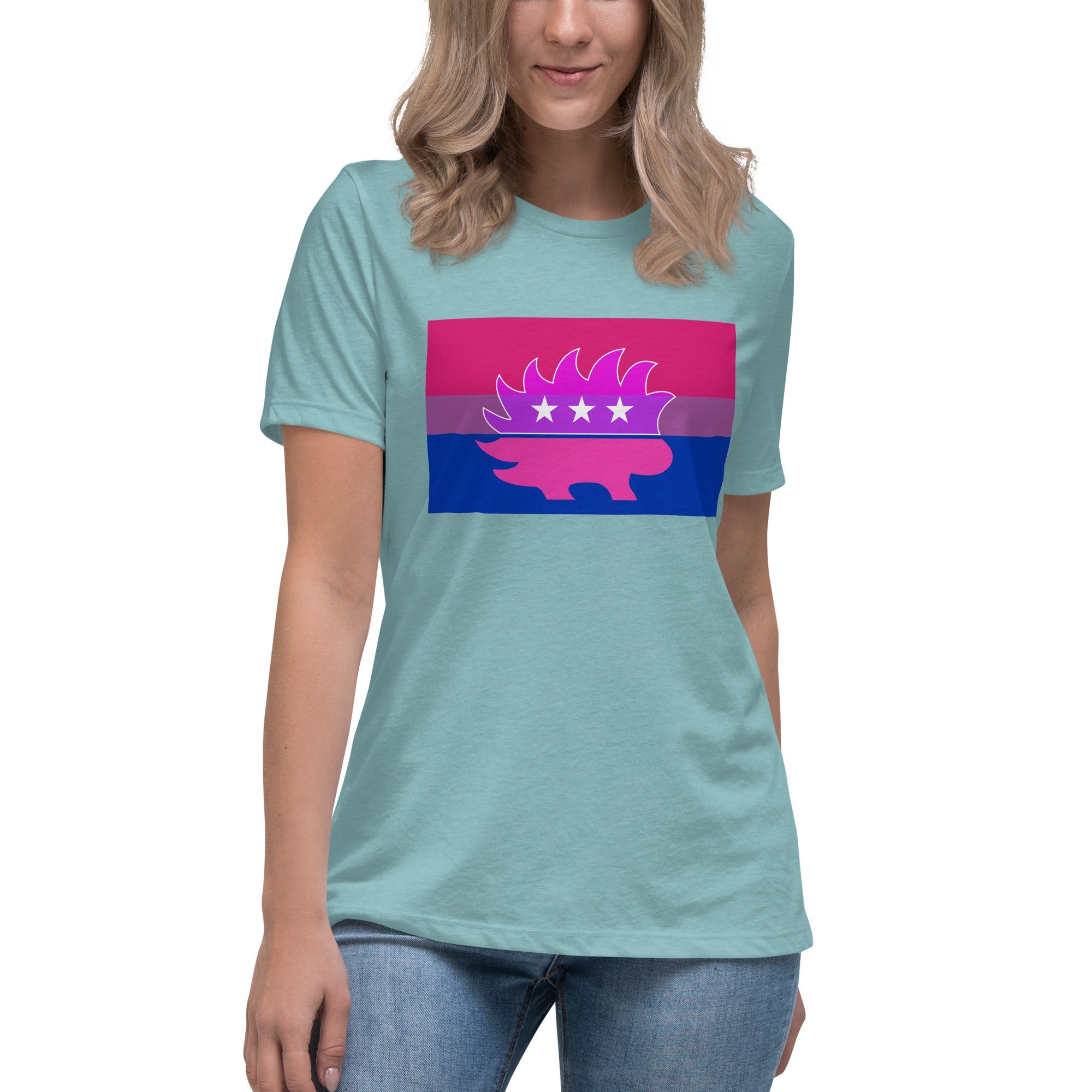 Libertarian Porcupine - LGBTQ - Bisexual Women's Relaxed T-Shirt
