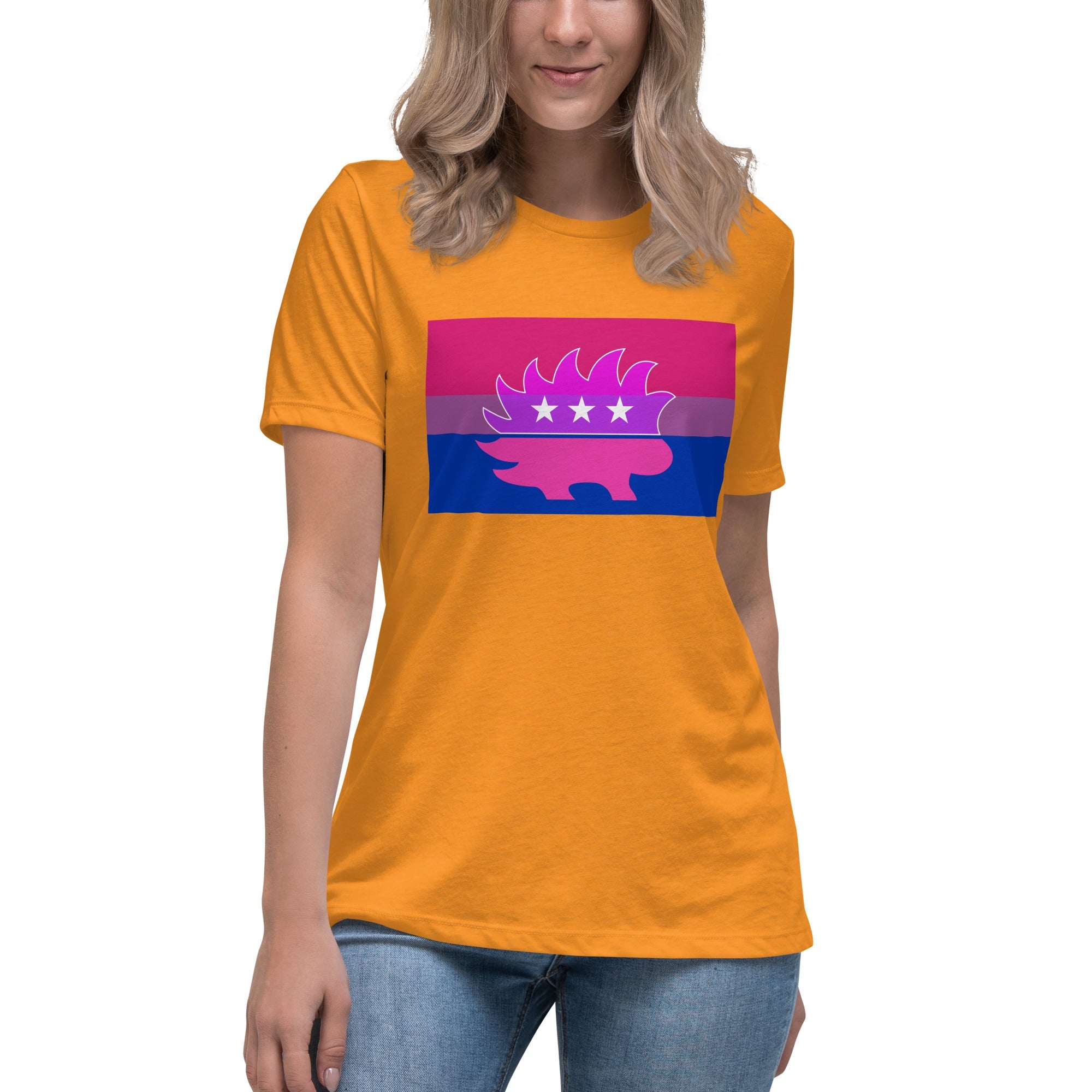 Libertarian Porcupine - LGBTQ - Bisexual Women's Relaxed T-Shirt