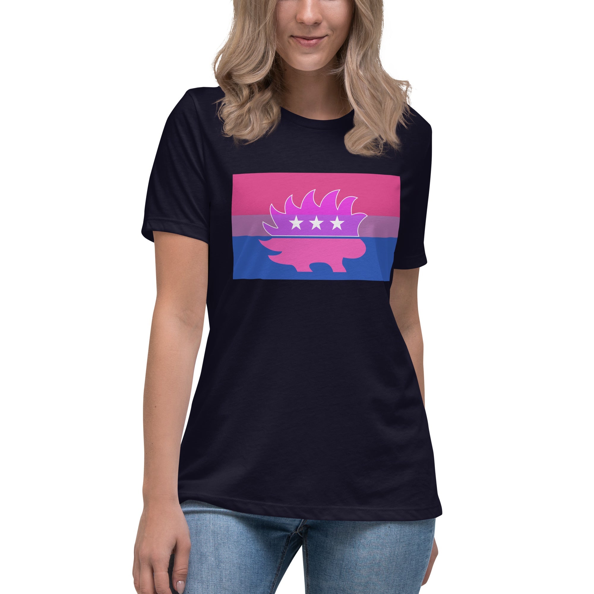 Libertarian Porcupine - LGBTQ - Bisexual Women's Relaxed T-Shirt