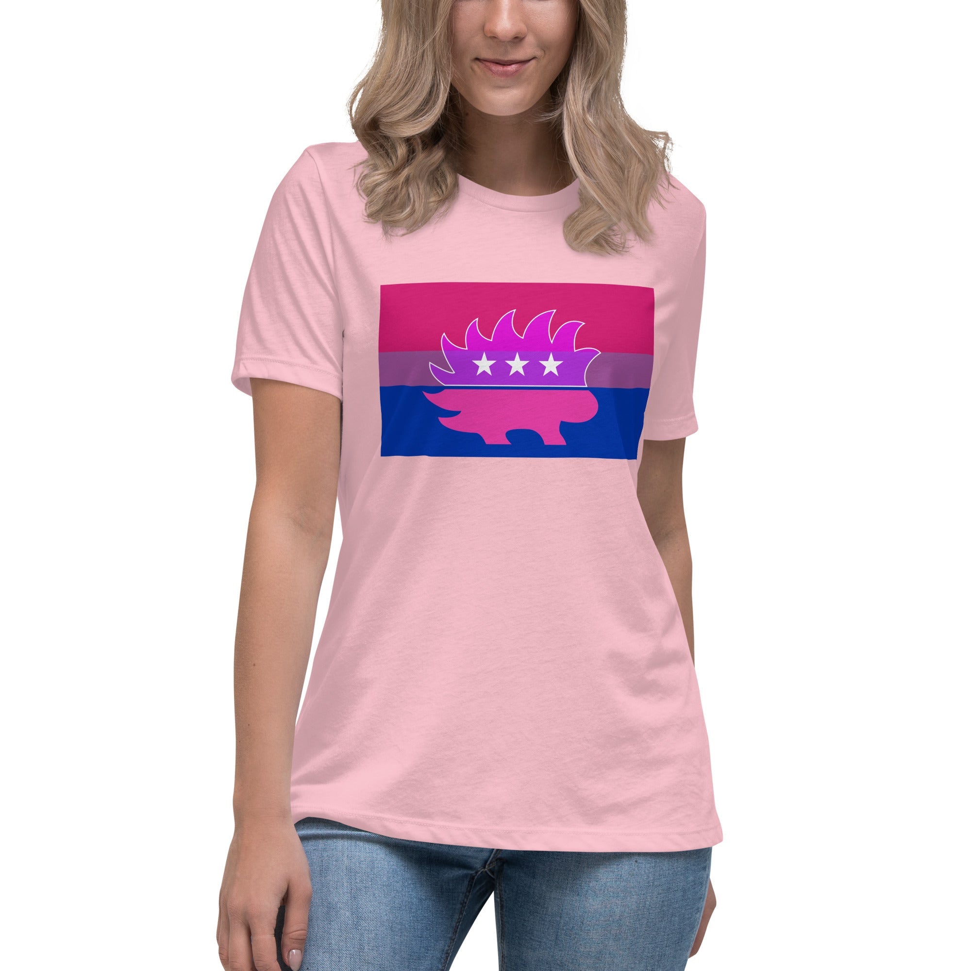 Libertarian Porcupine - LGBTQ - Bisexual Women's Relaxed T-Shirt
