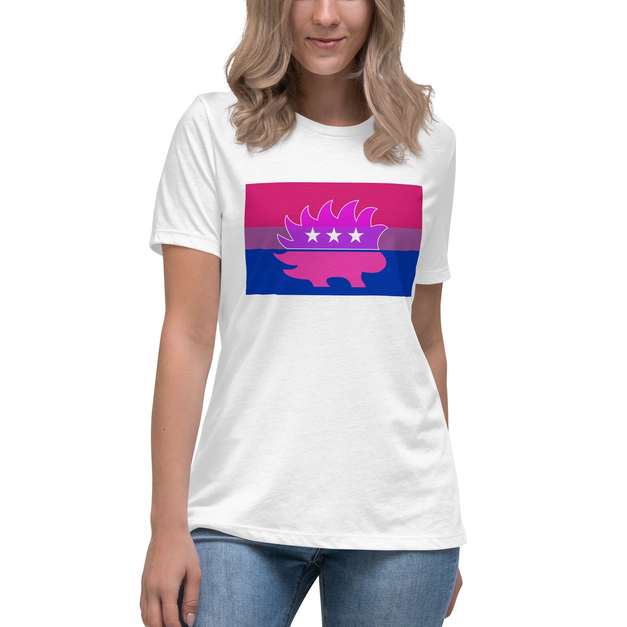 Libertarian Porcupine - LGBTQ - Bisexual Women's Relaxed T-Shirt