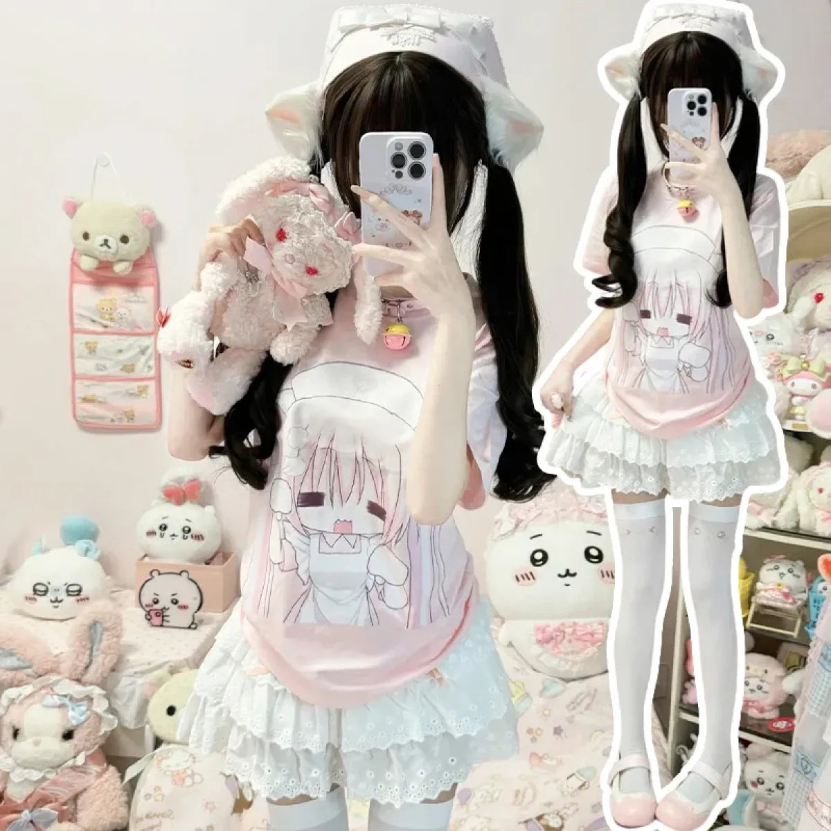 Harajuku Kawaii Anime T-Shirt – Y2K Cute Cartoon Tee