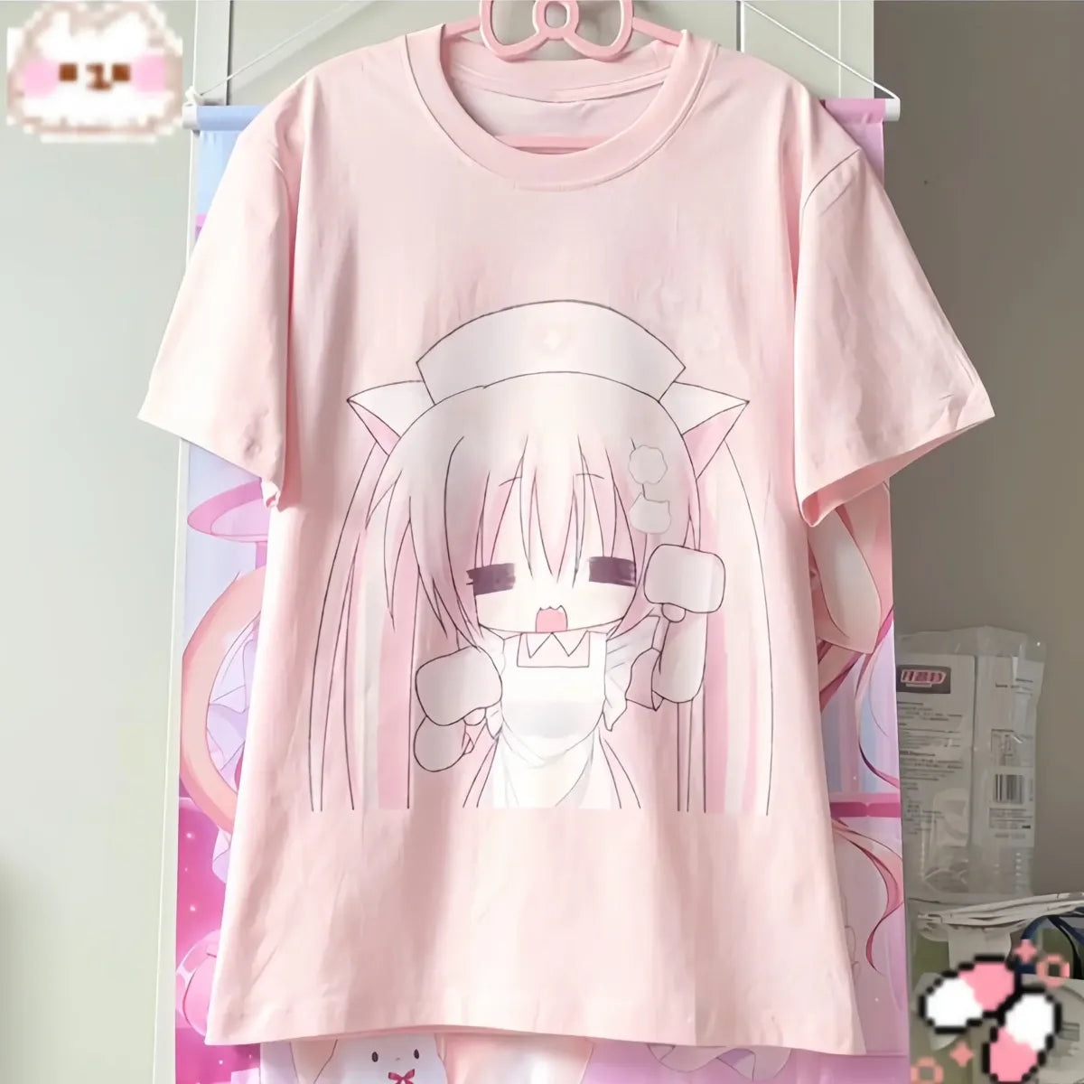 Harajuku Kawaii Anime T-Shirt – Y2K Cute Cartoon Tee
