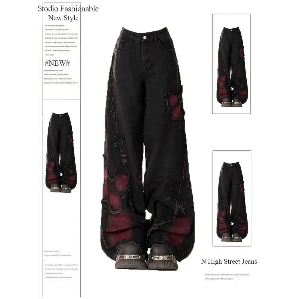 Gothic Baggy Jeans – Y2K Harajuku Grunge Aesthetic