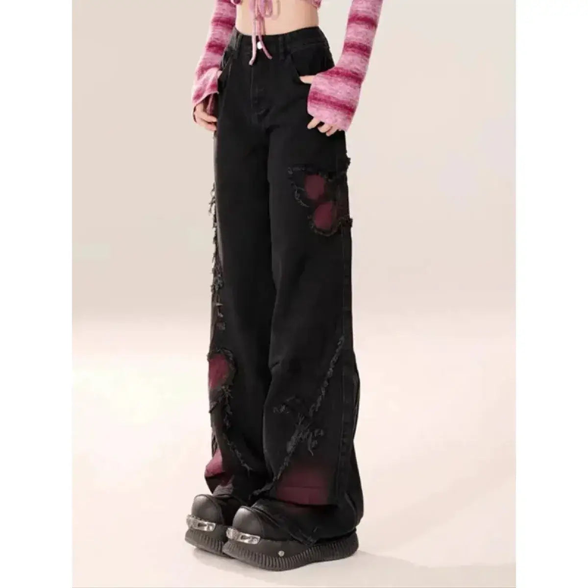 Gothic Baggy Jeans – Y2K Harajuku Grunge Aesthetic