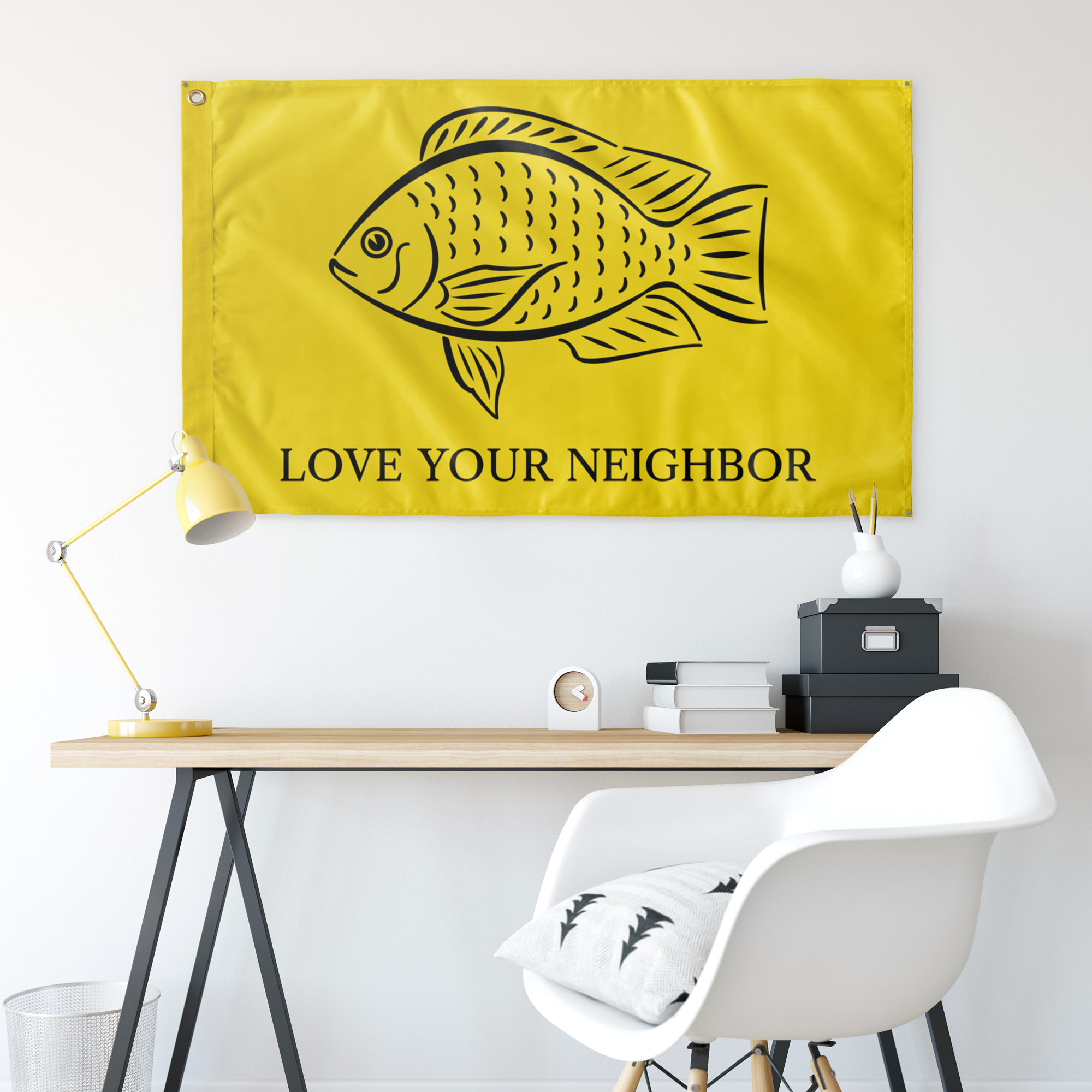 Love Your Neighbor Single Sided Flag