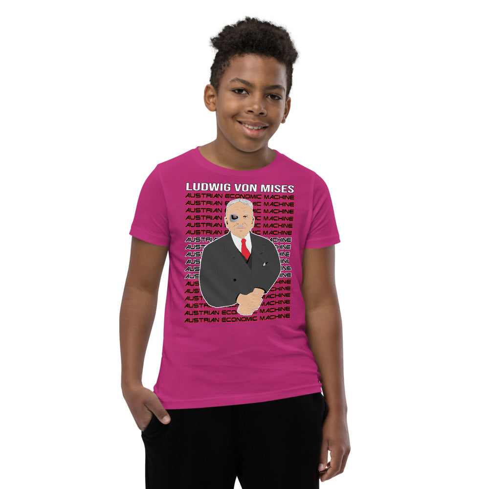 Ludwig von Mises - Austrian Economics Machine Youth Short Sleeve T-Shirt