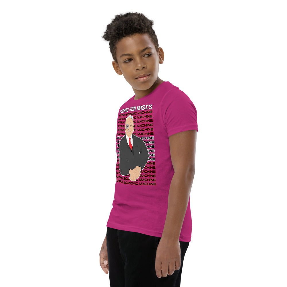 Ludwig von Mises - Austrian Economics Machine Youth Short Sleeve T-Shirt