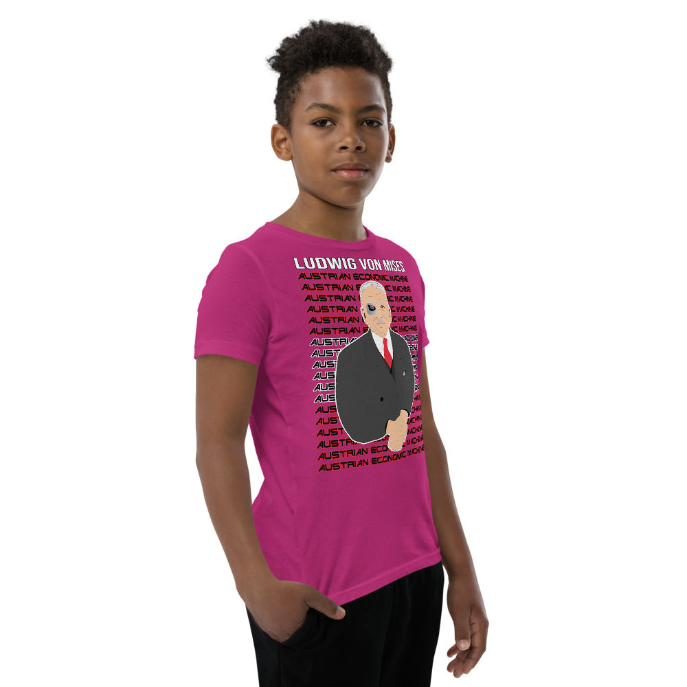Ludwig von Mises - Austrian Economics Machine Youth Short Sleeve T-Shirt
