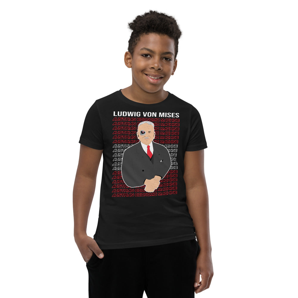 Ludwig von Mises - Austrian Economics Machine Youth Short Sleeve T-Shirt
