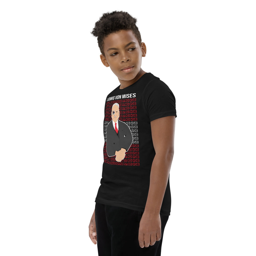 Ludwig von Mises - Austrian Economics Machine Youth Short Sleeve T-Shirt