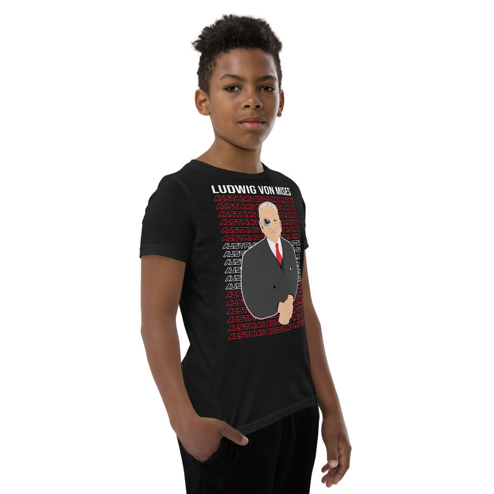 Ludwig von Mises - Austrian Economics Machine Youth Short Sleeve T-Shirt