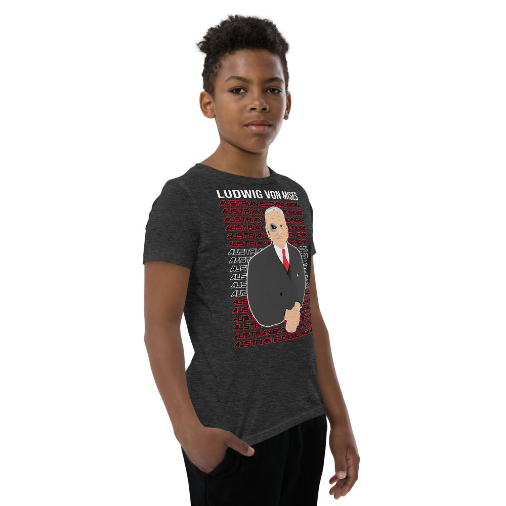Ludwig von Mises - Austrian Economics Machine Youth Short Sleeve T-Shirt