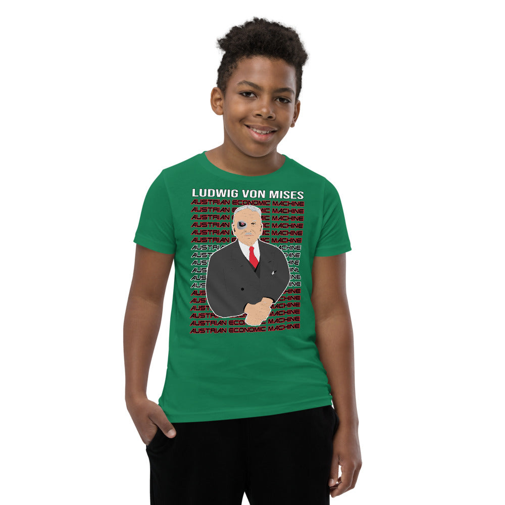Ludwig von Mises - Austrian Economics Machine Youth Short Sleeve T-Shirt
