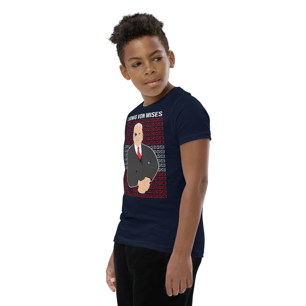 Ludwig von Mises - Austrian Economics Machine Youth Short Sleeve T-Shirt