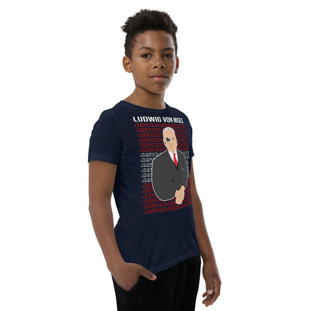 Ludwig von Mises - Austrian Economics Machine Youth Short Sleeve T-Shirt