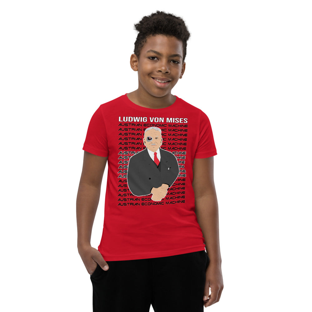 Ludwig von Mises - Austrian Economics Machine Youth Short Sleeve T-Shirt