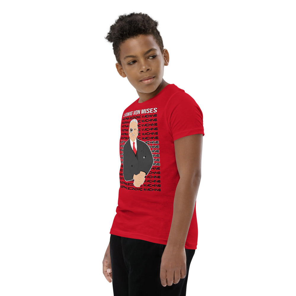 Ludwig von Mises - Austrian Economics Machine Youth Short Sleeve T-Shirt