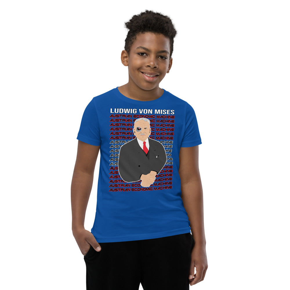 Ludwig von Mises - Austrian Economics Machine Youth Short Sleeve T-Shirt