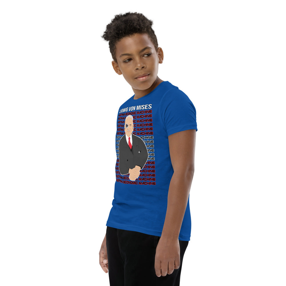 Ludwig von Mises - Austrian Economics Machine Youth Short Sleeve T-Shirt