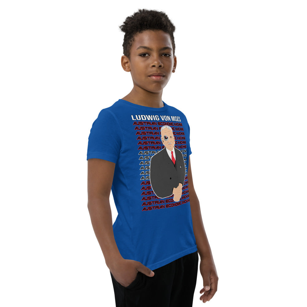 Ludwig von Mises - Austrian Economics Machine Youth Short Sleeve T-Shirt
