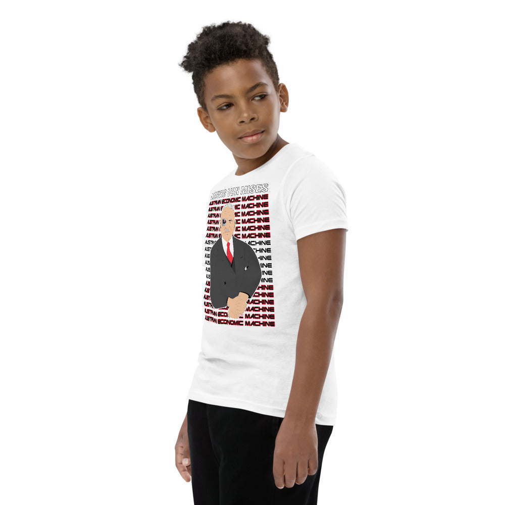 Ludwig von Mises - Austrian Economics Machine Youth Short Sleeve T-Shirt