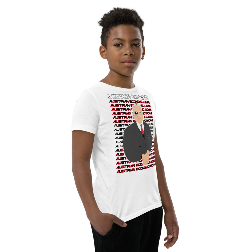 Ludwig von Mises - Austrian Economics Machine Youth Short Sleeve T-Shirt
