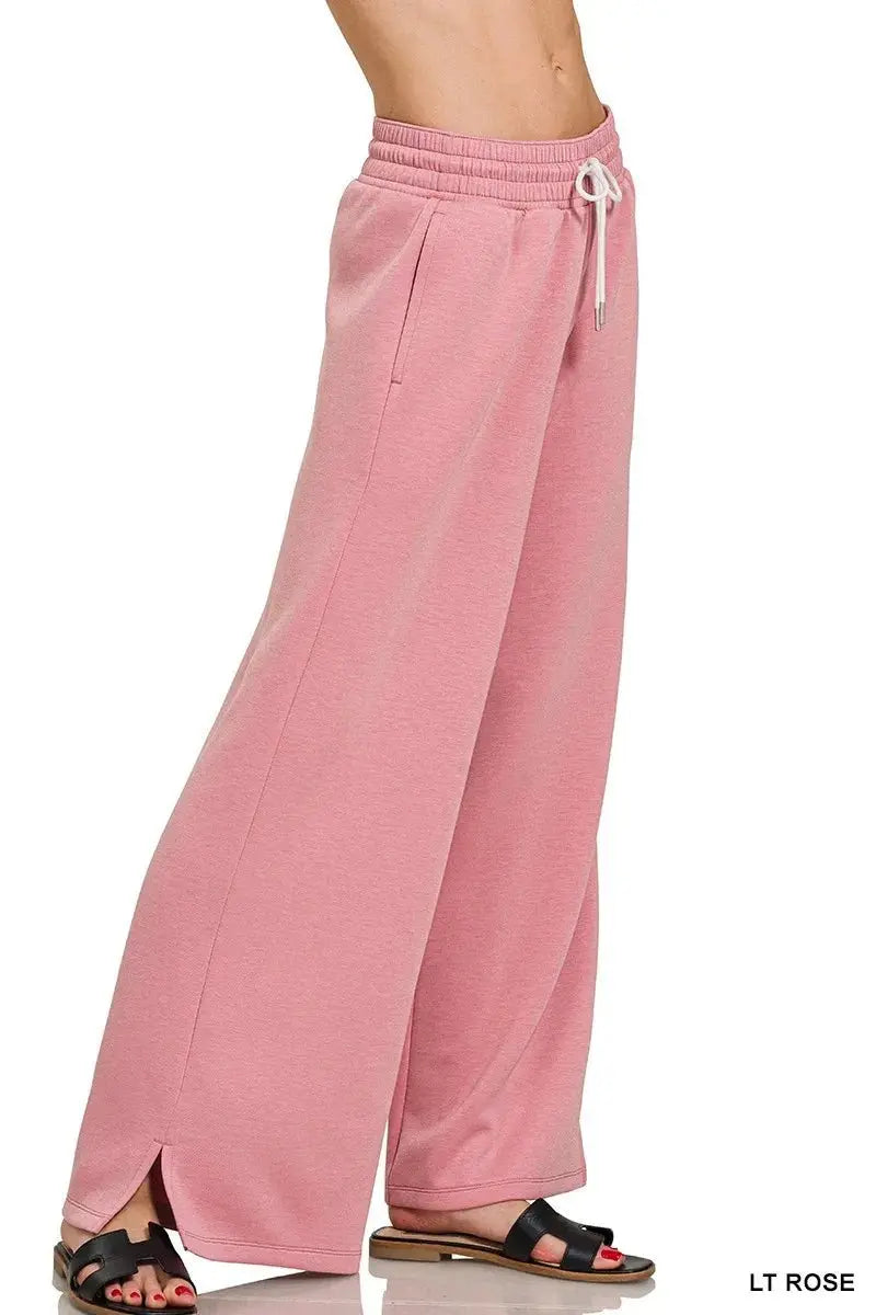 Trendsi Zenana Scuba Pants Women's Everyday Comfort Drawstring Casual Bottoms